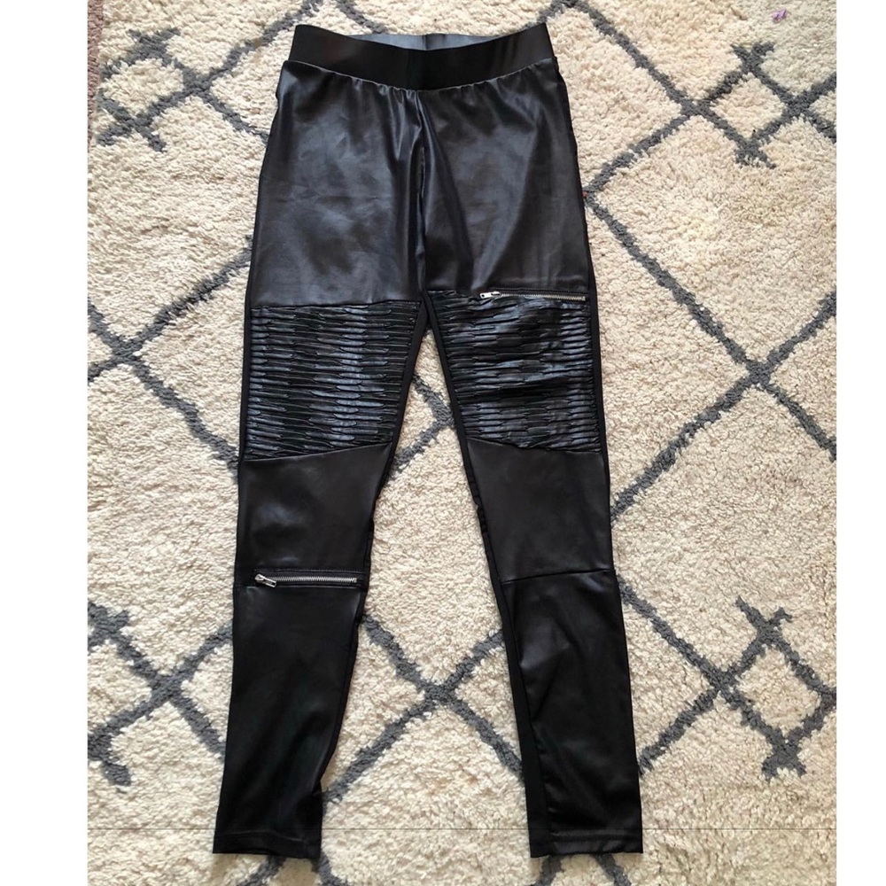 Stretchy Faux Leather Leggings